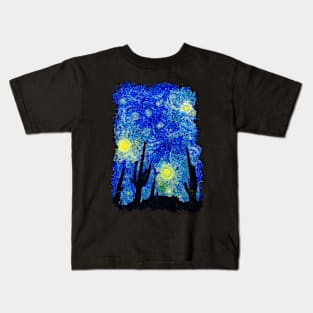 Starry night in the desert Van Gogh Monet Cézanne Kids T-Shirt